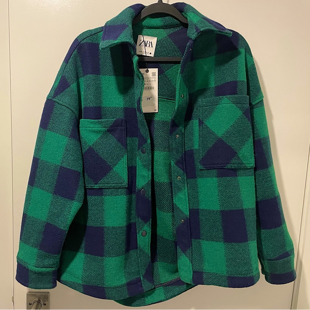 NWT Zara plaid shacket
